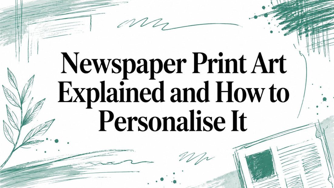 Newspaper Print Art Explained and How to Personalise It