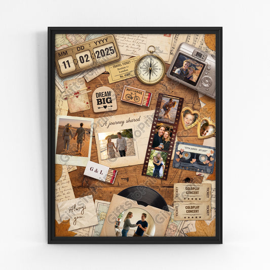 Vintage Matchbook Poster – Editable Canva Template (DIY Personalised Photo Gift)