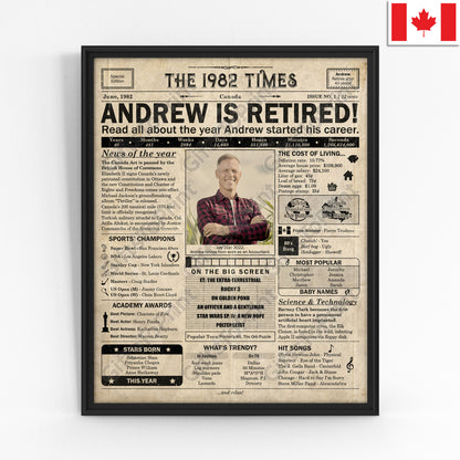 Personalized Retirement Gift: A Printable CANADIAN Retirement Poster - Customized for ANY YEAR