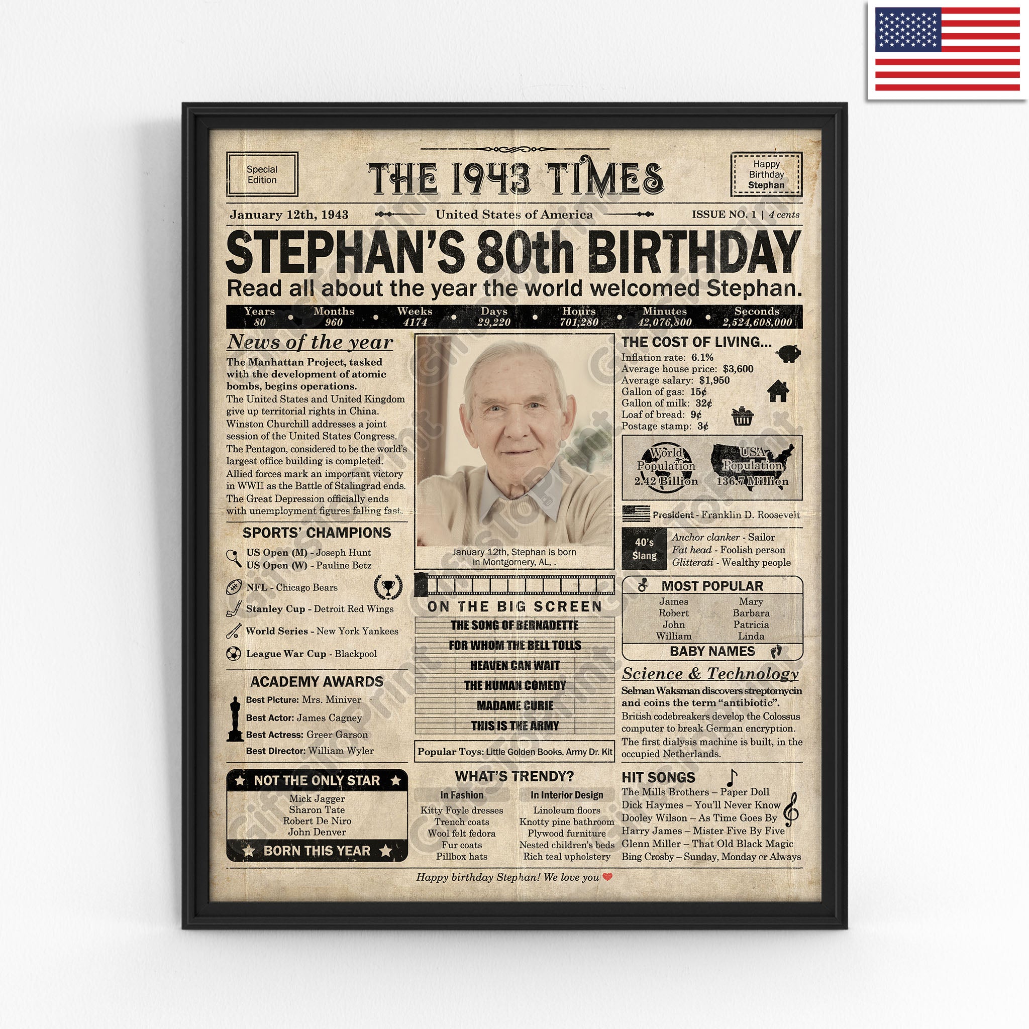 Personalised Anniversary Newspaper | Unique Gift Ideas | Personalised Gift  Ideas